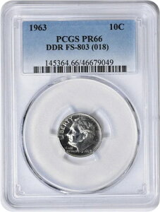 1963�N ���[�Y�x���g �V���o�[�_�C�� DDR FS-803 PR66 PCGS