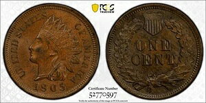 1905N 1Zg CfBAwbh Zg PCGSO[h MS 63 BN