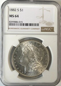 1882N S [K Vo[ 1h "NGC MS64" - ~[ / nC|Cg / H - ?