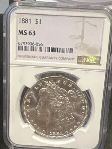 1881N K NGC MS63 S$1 tBftBA 