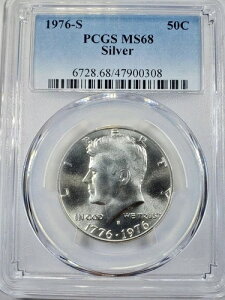 1976 S PCGS MS68 ~gXe[gVo[ WEFEPlfB n[th JFK RC u[
