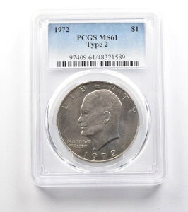 1972年 アイゼンハワー 1ドル タイプ2 MS61 PCGS *0962