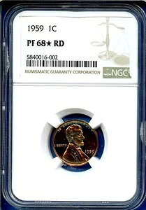 1959 NGC PF68* RD J[LOZg 1Zgyj[ č 1959-P PF-68* RD X^[