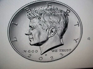 100カラット.5カラット ロール 2023 D ケネディ ハーフダラー 米国造幣局発行 バッグ ブリリアント 未流通