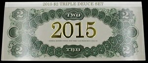 2015 BEP $2 gvf[XZbg NY TtVXR _Xn S/N 20156095