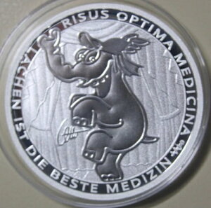 �c�o�� $1 2022 Otto Waalkes 1 oz �V���o�[ Ottifant #F6606 Funnyfant-