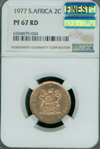 1977 �N ��A�t���J 2 �Z���g NGC PF67 RD MAC FINEST & MAC SPOTLESS �󏭕i�B