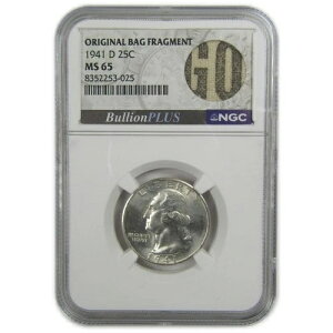 1941年 D ワシントン クォーター MS 65 NGC シルバーバッグフラグメント SKU:I20602