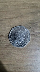 非常に希少なダイバーシティ・ビルト・ブリテン 2020年50ペンス硬貨。(1枚)