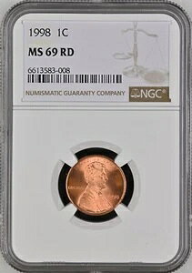 1998N 1C RD J[LO 1Zg NGC MS69RD 6613583-008