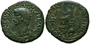Nero DrusoACfBAiBBe[W Claudio I.SestercioB (Ae. 0.91IX/1 13/32C`) .41-50BL