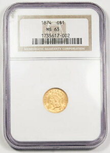 AJO (US) 1874N CfBAvZX 1h NGC MS63 ^Cv3 `CX BU