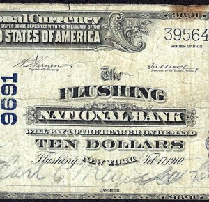 ???? NY 1902 $10 ??tbVOAj[[N?? THE FLUSHING NB RARE NOTE!!!