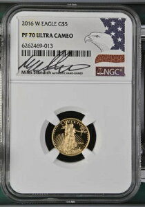 2016�N W �A�����J���S�[���h�C�[�O���v���[�t 1/10�I���X $5 NGC PF70 �}�C���Y �X�^���f�B�b�V�� �|�b�v5 ���A
