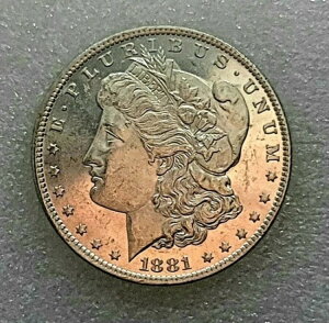 1881 O モーガン シルバー ダラー レア セミ PL DMPL OBV/REV MS BU グレード シルバー 1 ドル コイン