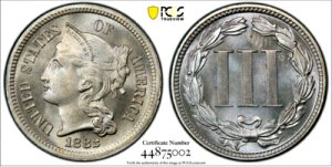 :1882 3CN 3�Z���g�j�b�P�� PCGS PR66+ �v���X ���A R5 6/134 ���[�|�b�v �ō��O���[�h