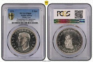 22DC2 AtJ 1952N Vo[v[t 5VO PCGS PR66