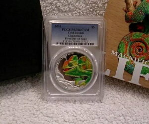 2020�N �N�b�N���� �}�O�j�t�B�Z���g���C�t �J�����I�� 1�I���X �V���o�[ PCGS PR70 DCAM �{�b�N�X&COA