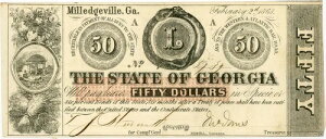 ~bWrAW[WAB $50 1863 W[WAB CR-7 Choice Unc. DC-3297