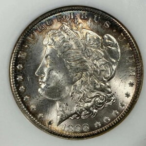 1898-O モルガン・ダラー 1.00。NGC MS 63。魅力的な色合いのファティ。