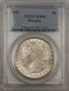 1921N K Vo[ _[ 1h RC PCGS MS-64 (BR 10 C)