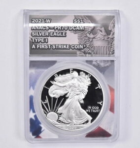 PR70 2021-W �A�����J���V���o�[�C�[�O�� �^�C�vI FS ANACS *2524