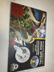 2023 ANDA メルボルン万博 ワライカワセミ 1オンス 1ドル銀貨 ヘルメットハニーイーター PRIVY