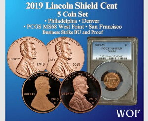 2019 J[V[hZg P D W S 5 RCZbg BU & W S v[t + PCGS MS68 W Zg