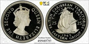 �C�M���X�̃J���u�C�n��A1965�N�G���U�x�X2���L�O25�Z���g�d�݁BPCGS PR 68DCAM�B