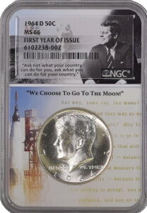 1964-D 50 Zg Vo[ PlfB n[t h - NGC MS 66 FYI ͌ɍsƂIт܂!