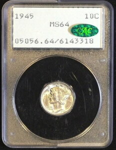 1945�N P �}�[�L�����[ �V���o�[ �_�C�� PCGS MS64 CAC �F�� OGH ���g���[ �I�[���h�O���[�� �z���_�[