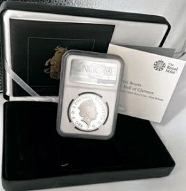 2018年 英国 GB クイーンズビースト ブラックブルオブクラレンス 1オンス シルバープルーフ NGC PF69UC