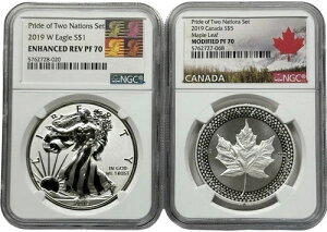 2019 W Pride Of Two Nations 2���Z�b�g �V���o�[ �C�[�O�� ���[�v�����[�t NGC �v���[�t 70