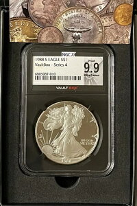 NGCX PROOF 9.9 1987 S Eagle $1 Vault Box V[Y4 ubNRA ߋƌ݂o
