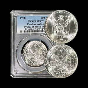 �`�F�R�X���o�L�A�B1988�N�A100�R���i�A��� - PCGS MS67 - �v���n�؎蔎����