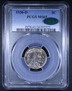 1936-D obt@[ jbP - 5 Zg PCGS MS65 CAC ? - f炵RCł!