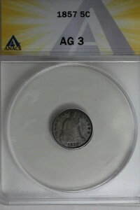 1857 .05 ANACS AG 3 �n�[�t�_�C���A�V�[�e�b�h���o�e�B�n�[�t�_�C��