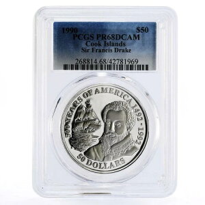 �N�b�N���� 50�h�� �T�[�E�t�����V�X�E�h���C�N�� PR68 PCGS ��� 1990�N