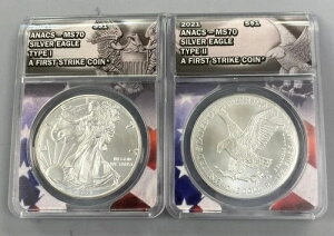 2 ANACS 2021 MS70 t@[XgXgCN T-1/T-2 US 1IX Vo[C[O  LE2