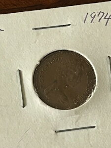 1 NEW PENNY CMX 1974N IWi ELIZABETH.II D. G. REG. F. D. VG+