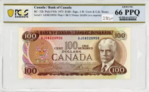 1975�N�J�i�_��s100�h������ - PCGS�O���[�h66PPQ - AJD�v���t�B�b�N�X