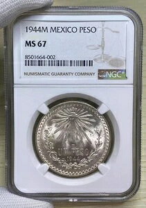 ���L�V�R 1944M �V���o�[ 1 1/2�y�\ �����`���C�X BU�R�C�� NGC MS67 2nd Finest