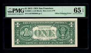 ItGbgG[ 2013 $1 FRN TtVXR PMG GEM  65 EPQ