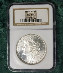 1881 S NGC MS 65 K݁Ač1h݁Aƃ`[N