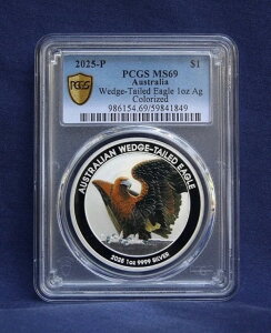 2025-P I[XgA Vo[ IiKV PCGS MS69 ***J[CYhAŌ1***