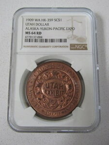 1909 WA u^ hv HK-359 SC$1 AXJ-[R-pVtBbN-GLX| NGC MS 64 RD