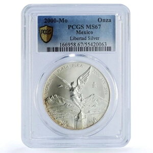���L�V�R 1�I���U�E���x���^�b�h �Ɨ��̓V�g MS67 PCGS ��� 2000�N