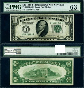 FR. 2000 D $10 1928NAMs N[uh D-A ubN`CX PMG CU63