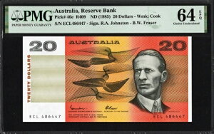 �I�[�X�g�����A 20�h�� P46e R409 1985�N �W�����X�g���E�t���C�U�[ PMG64 UNC EPQ ����