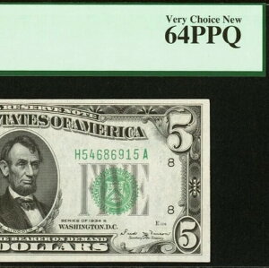 1934B 5�h���A�M������s�� PCGS 64PPQ - ���B���\������ - �Z���g���C�X